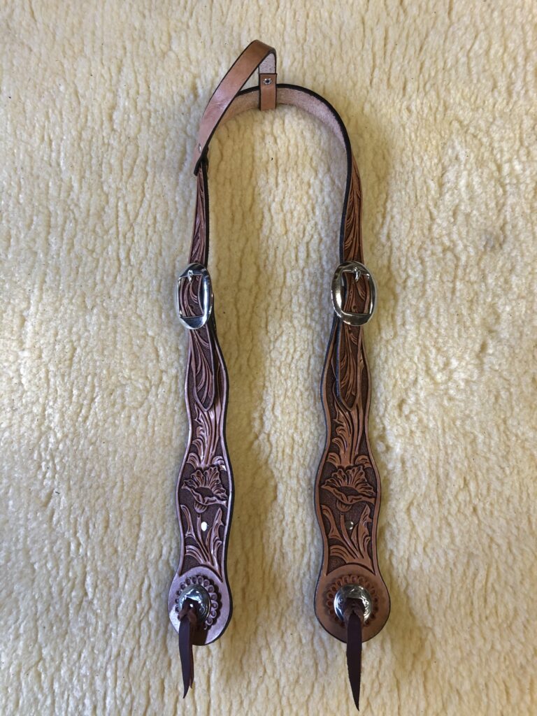 Floral Carved Headstall