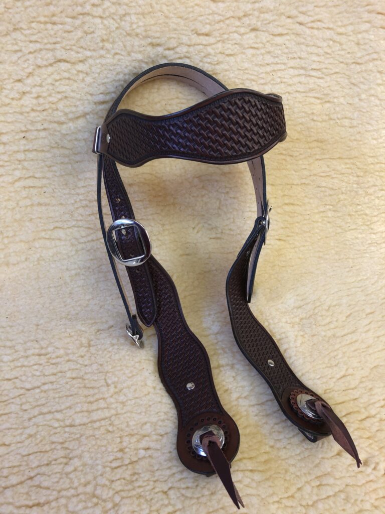 Basket Stamp HeadStall with browband